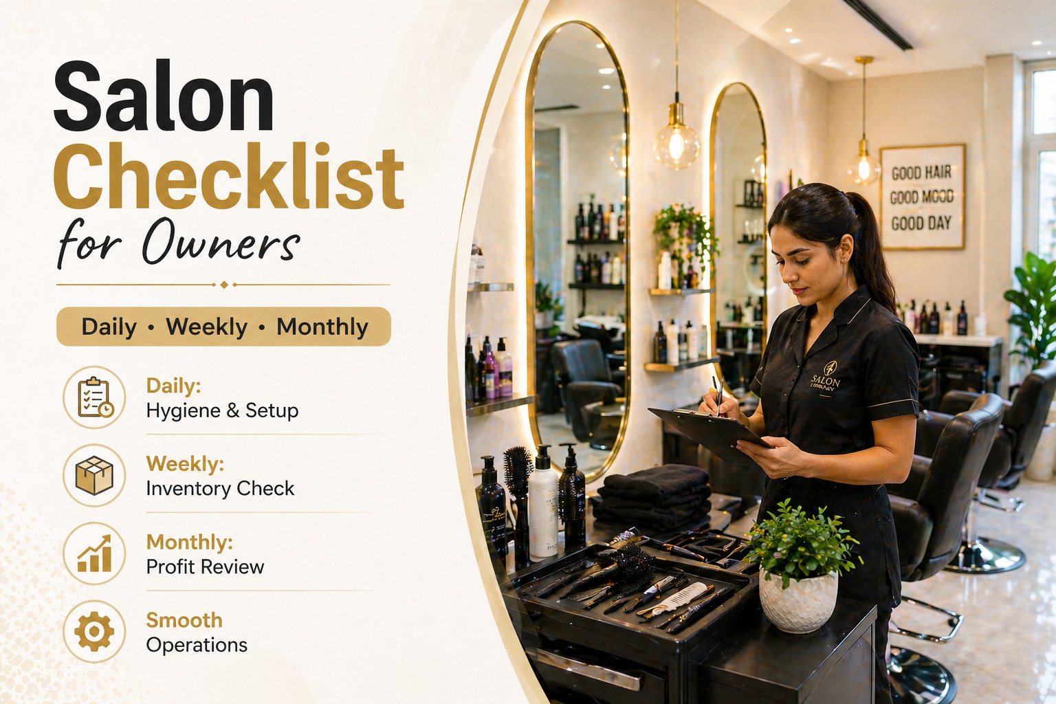 Daily Weekly & Monthly Salon Checklist for Owners